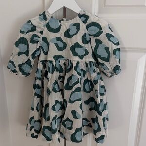 Pink Chicken Teal and Cream girls Dress - 2t
